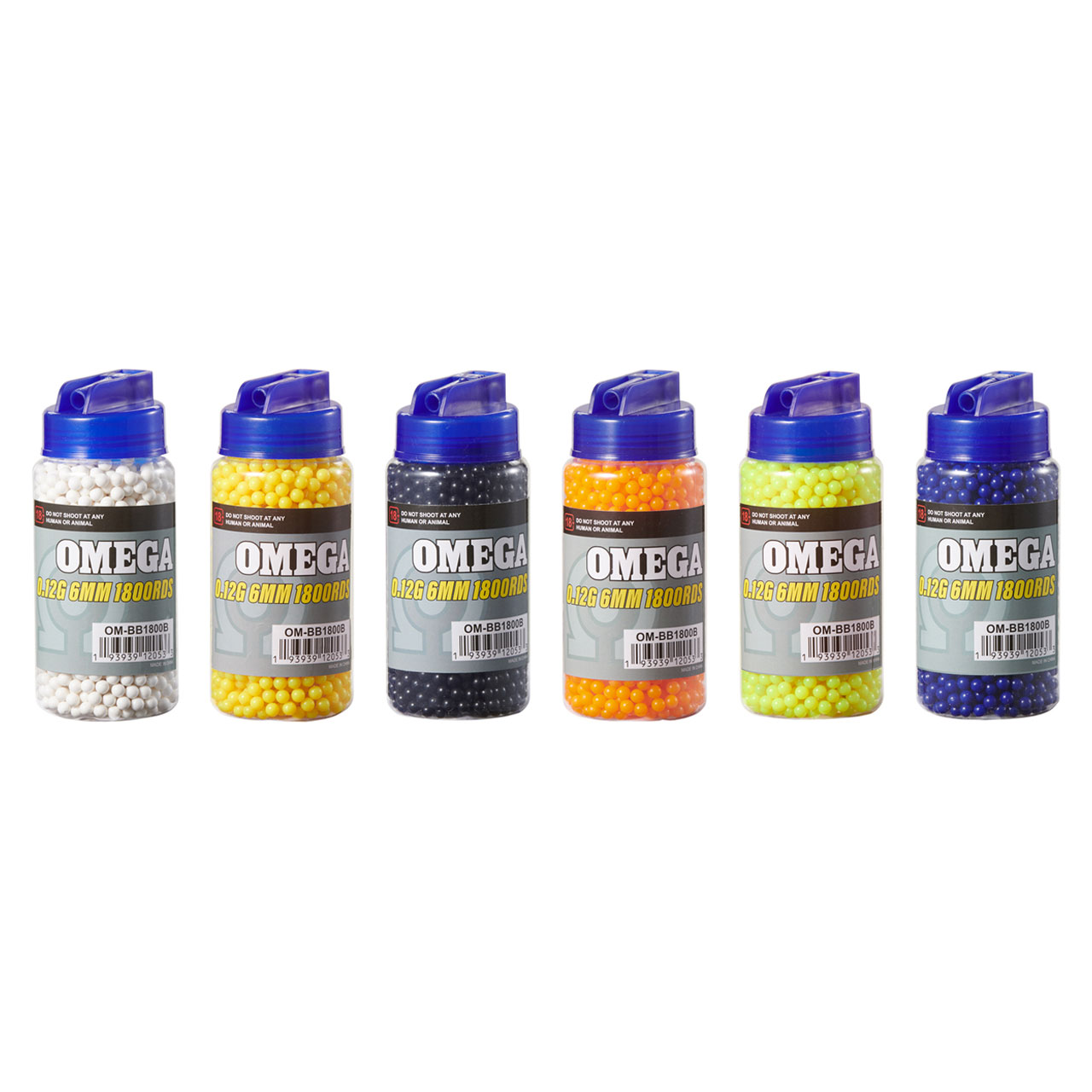 Omega 1800 Round 0.12g BB Bottle Mix Colors