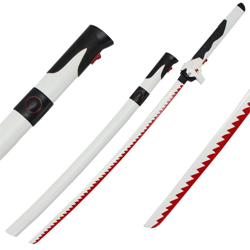 Dragonblade Katana Carbon Steel Blade White Futuristic Cyborg Ninja Sword - TOPHATTER'S ARMORY DEALS