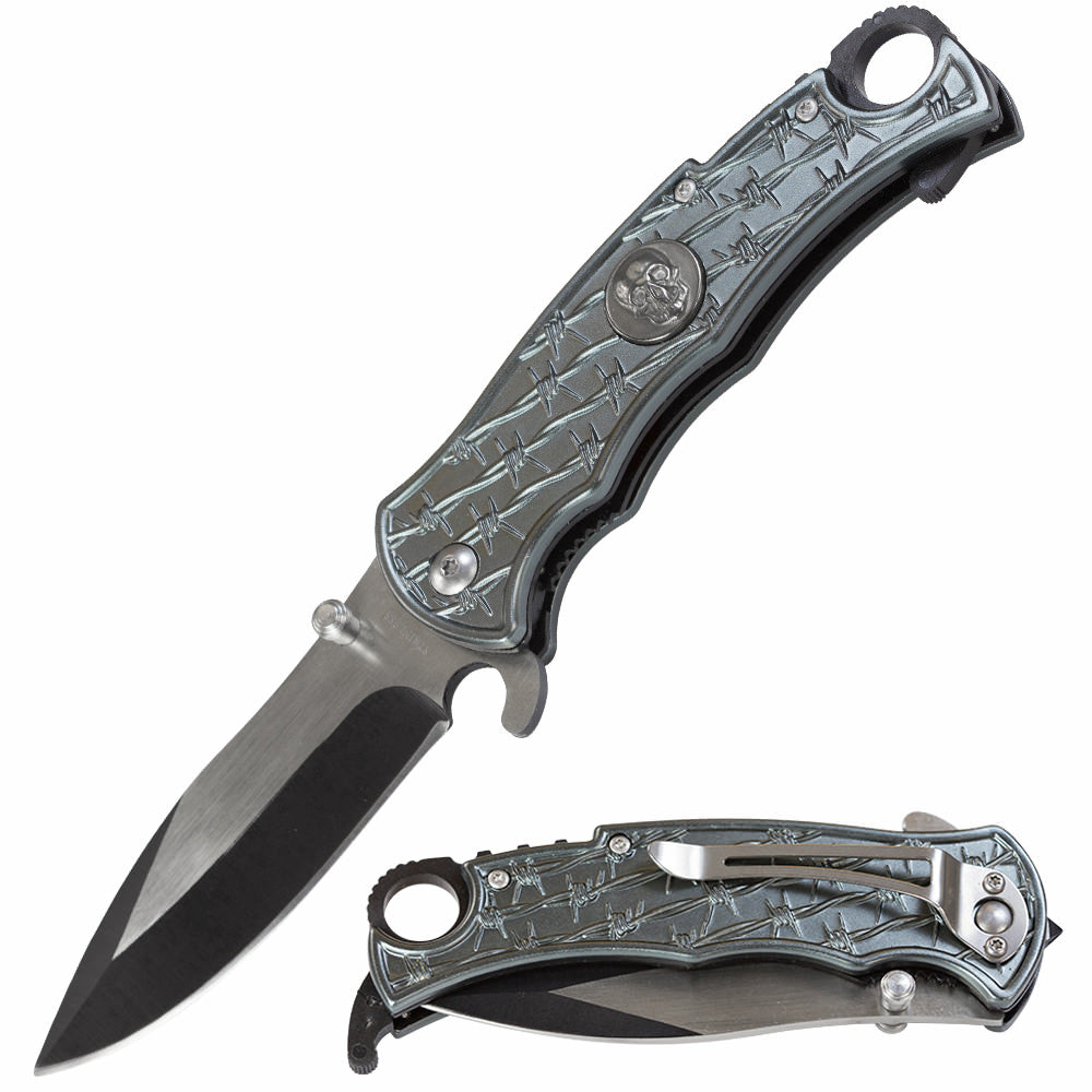 Barb Wire Spring Assist Safety Locking Emergency Knife - TOPHATTER'S ARMORY DEALS