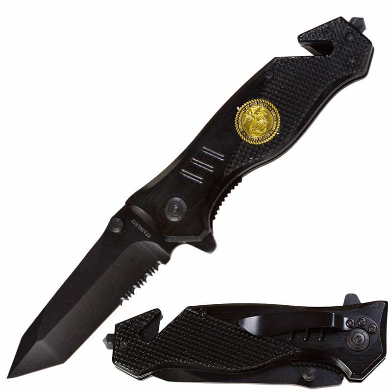 Military Spring Assisted Open Tanto Rescue Folding Knife