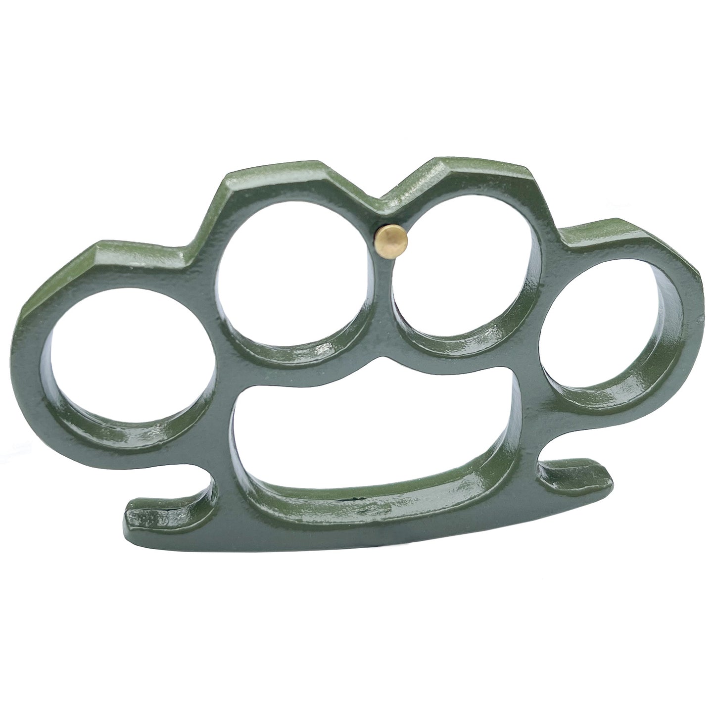 Solid Steel Heavy Duty Knuckle Duster Belt Buckle Paperweight Green