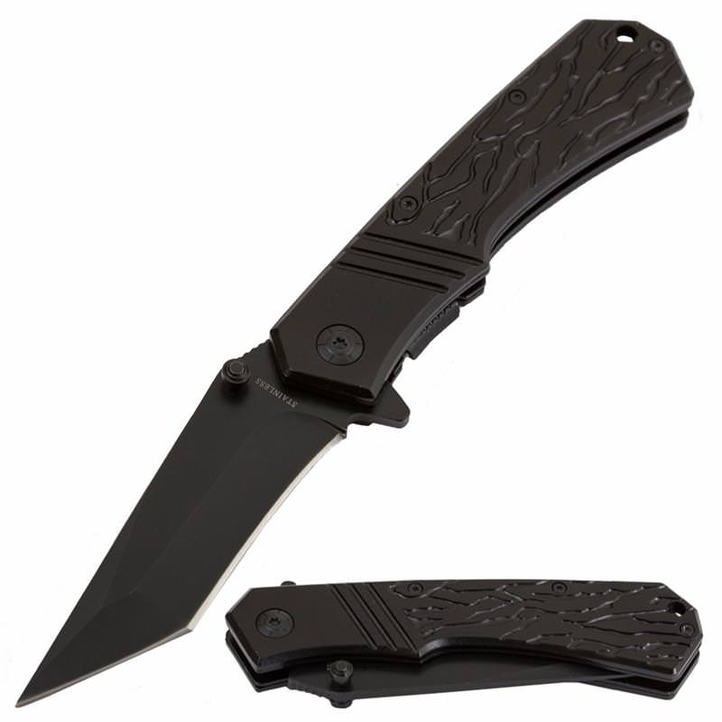 Spring Assisted Open TACTICAL TANTO Folding Knife - TOPHATTER'S ARMORY DEALS