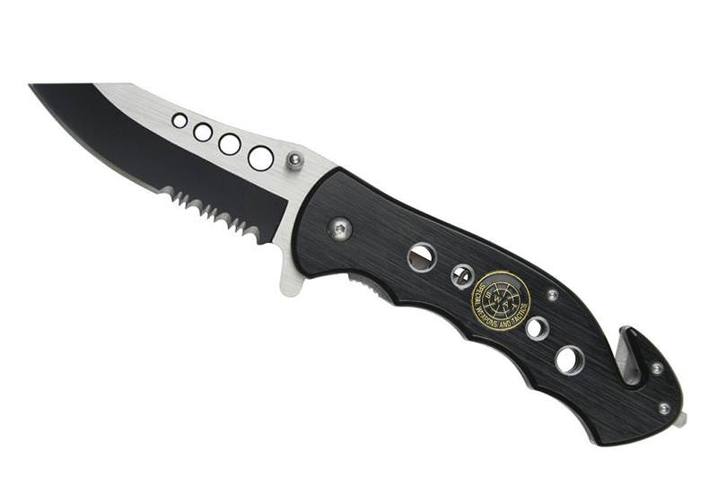 Military Emergency Rescue Folder Assist Knife - TOPHATTER'S ARMORY DEALS
