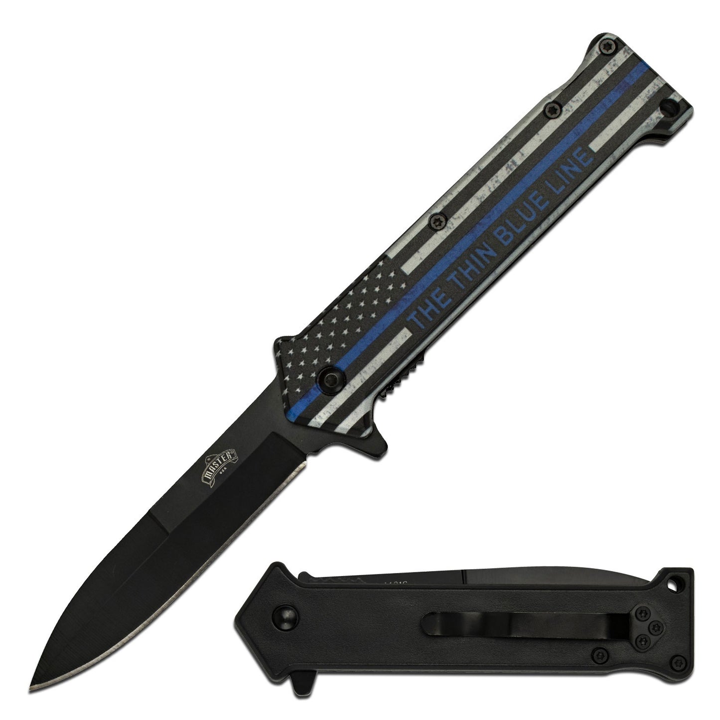 The Thin Blue Line Spring Assisted Opening 'Legal Automatic' Knife