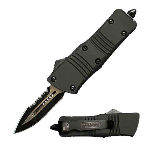 5.5" Wasp Mini Automatic OTF Knife Spear Point Blade - TOPHATTER'S ARMORY DEALS