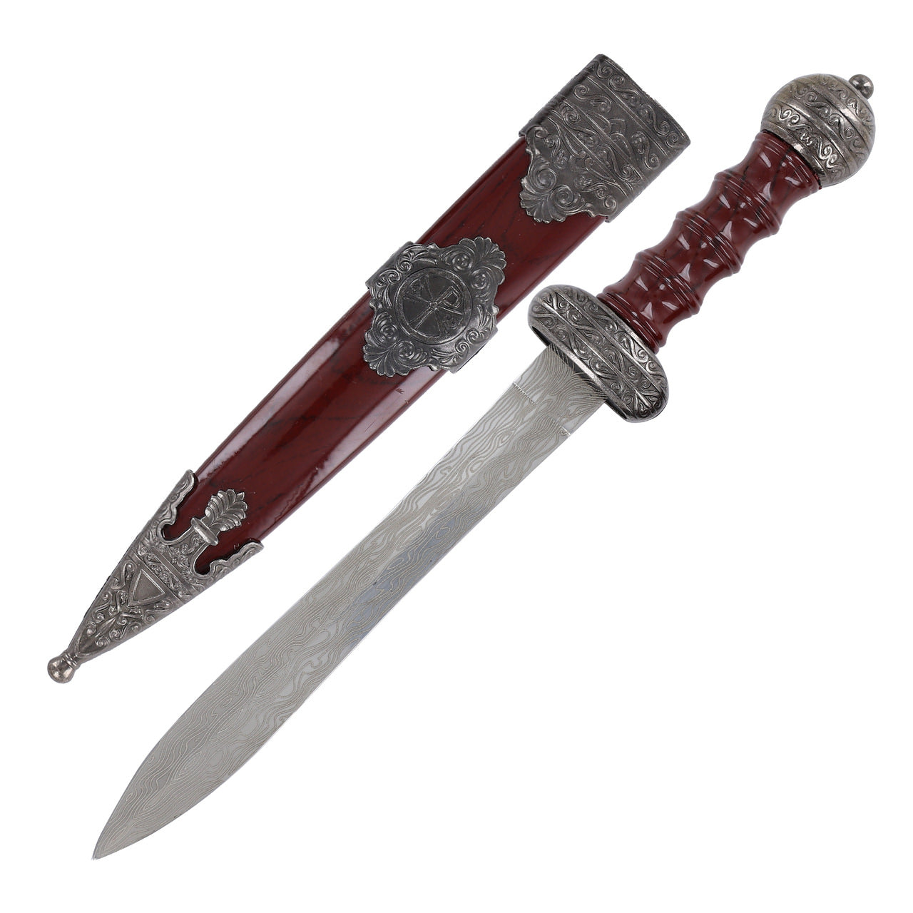 11.5" Roman Elite Etched Wave Pattern Gladius Pugio Dagger