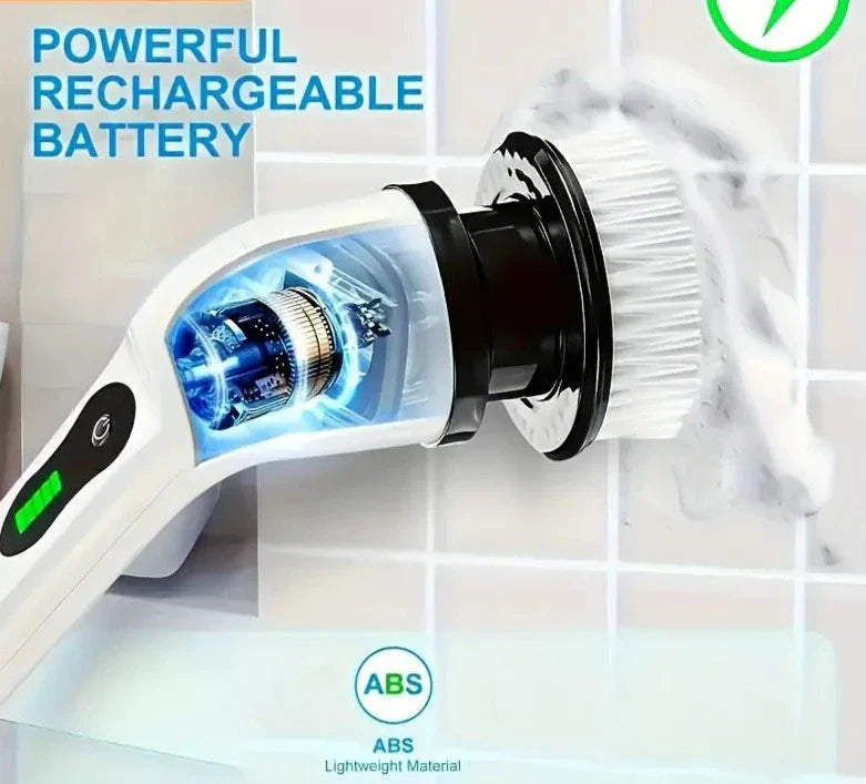 Electric Rotary Floor Scrubber with Replaceable Brush Heads