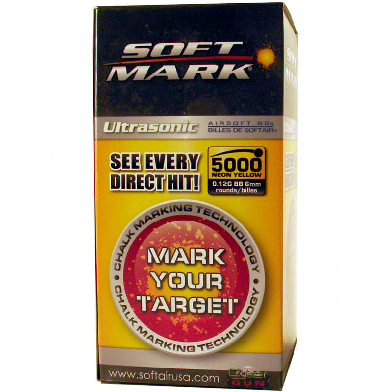 Soft Air Soft Mark .12g Marking 6MM BB's - 5,000ct ( Fluo Yellow ) - TOPHATTER'S ARMORY DEALS