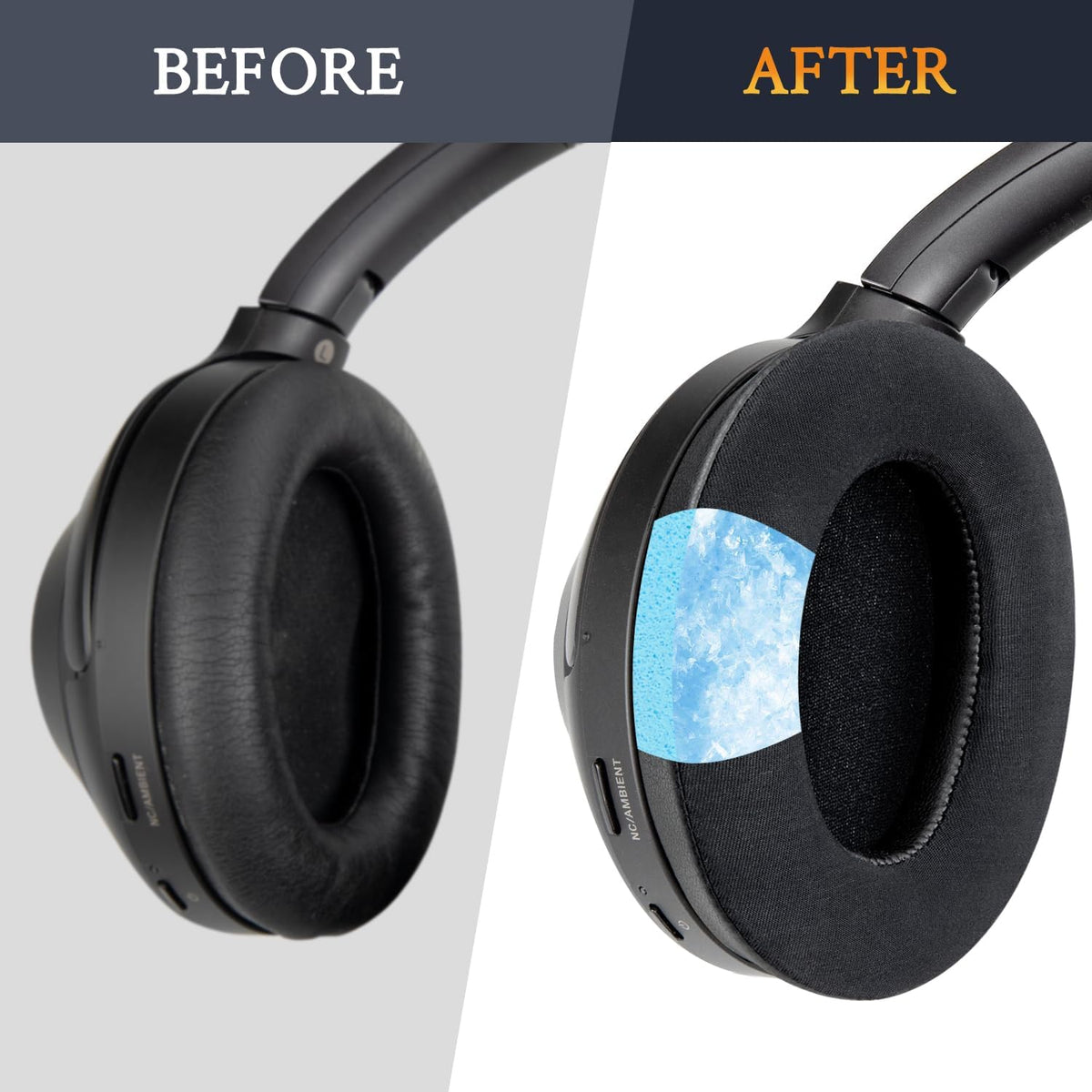 CS Upgraded Replacement Cooling Gel Ear Pad Cushions for Sony WH-1000XM4 Headphones