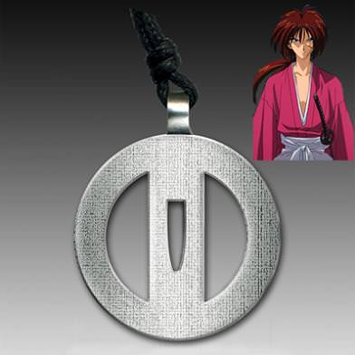 Rurouni Kensin Sword Guard Pewter Necklace