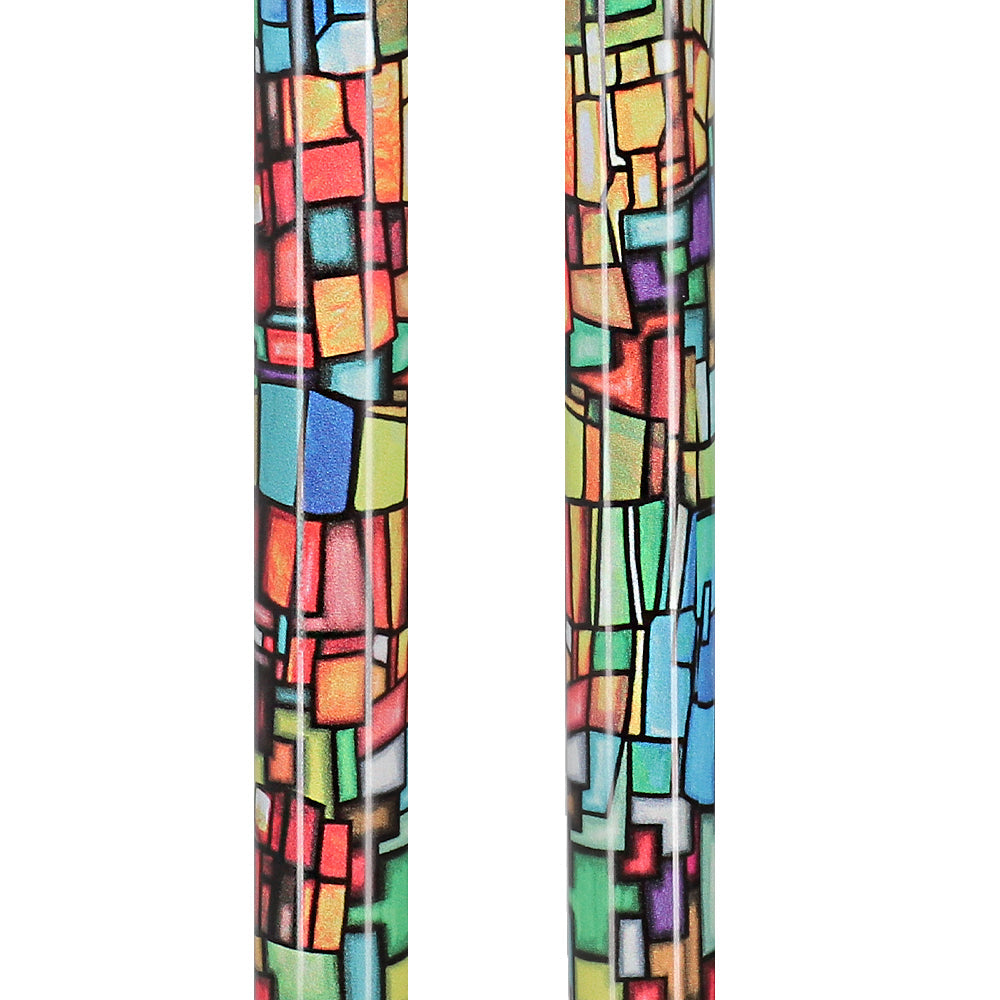 HD Pattern Designer Cane - Matching Handle & Shaft - Durable Adjustable Aluminum