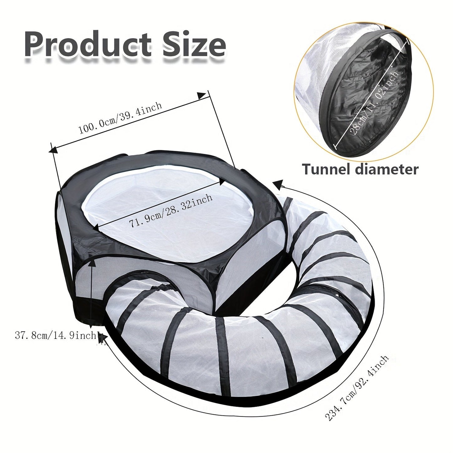 Small Animal Playpen with Tunnel