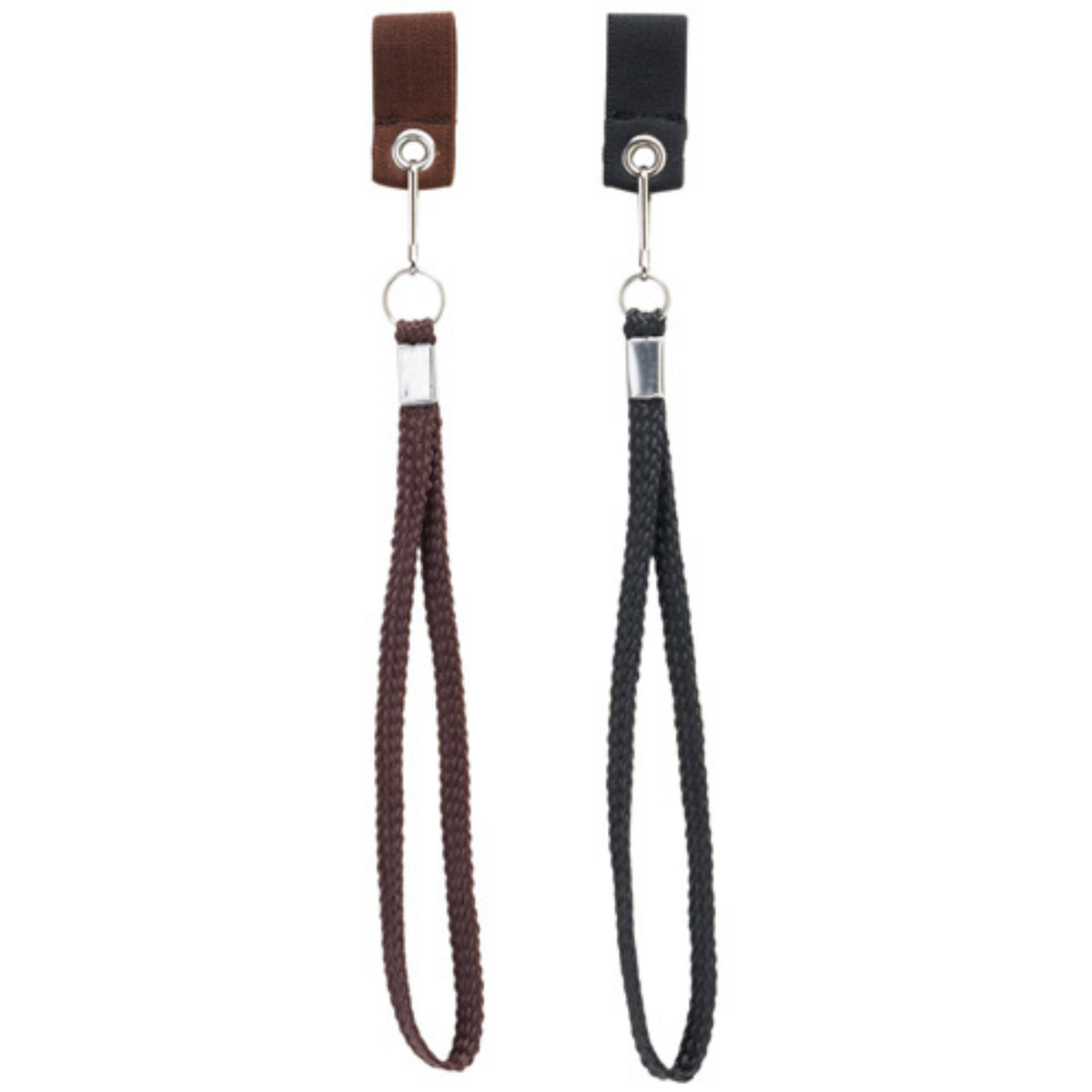 Braided Walking Cane Wrist Strap with Clip – Brown & Black Options