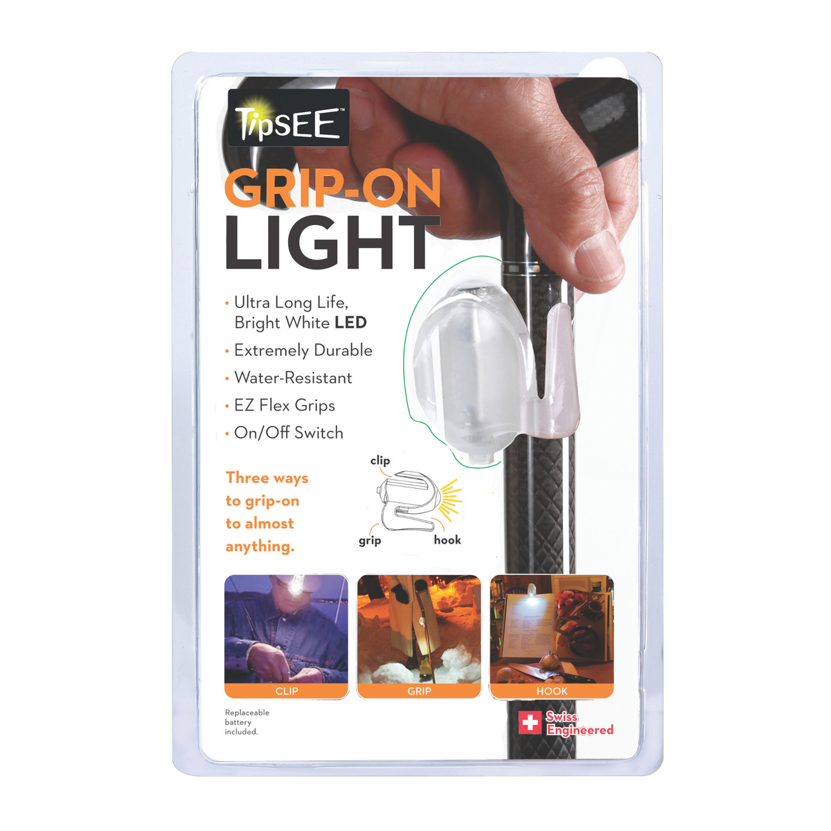 Tipsee LED Cane Light: Secure Clip-On for Safe Night Strolls