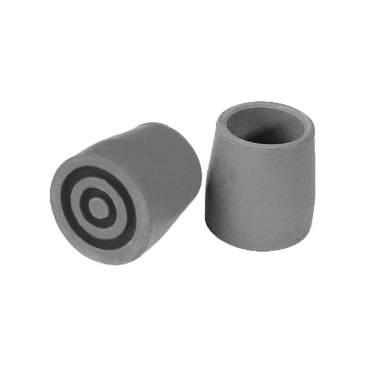 Universal Walker Replacement Tips - Latex, Fits 1-1/8 Legs, Grey Pair