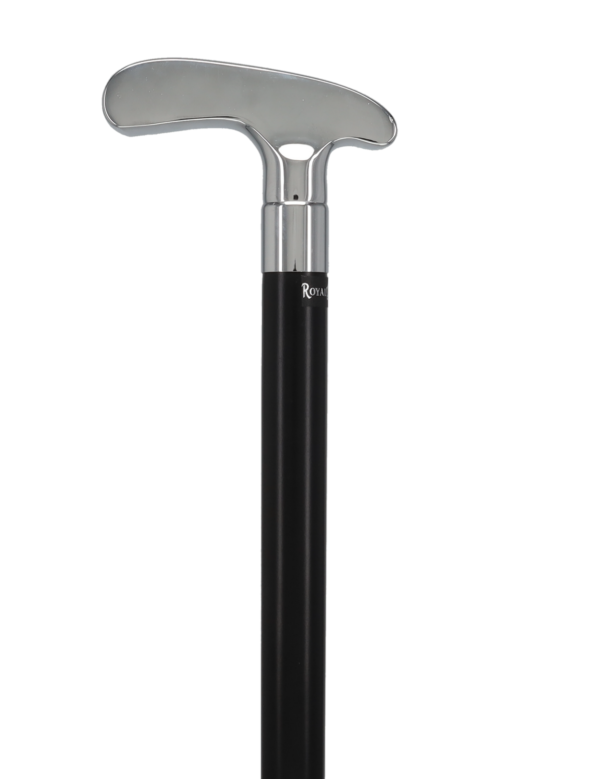 Golf Enthusiast's Chrome Plated Putter Cane: Beechwood Shaft