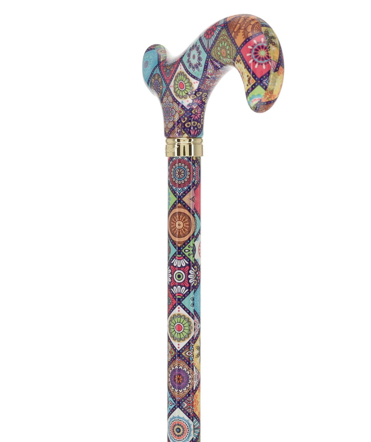 Vibrant FashionStix Colorful Collage: Adjustable Designer Cane