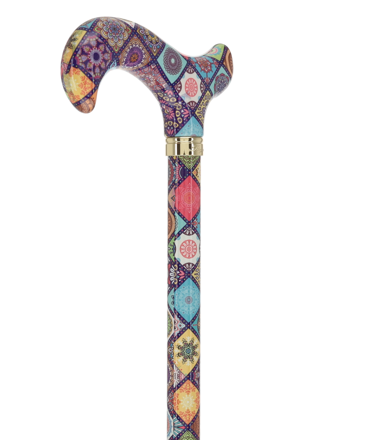 Vibrant FashionStix Colorful Collage: Adjustable Designer Cane