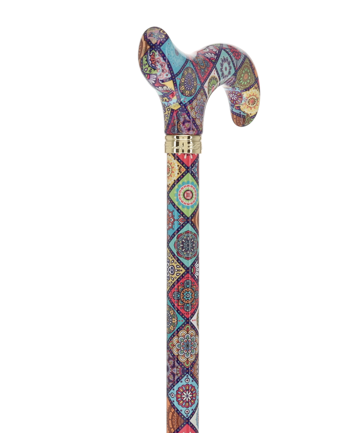 Vibrant FashionStix Colorful Collage: Adjustable Designer Cane