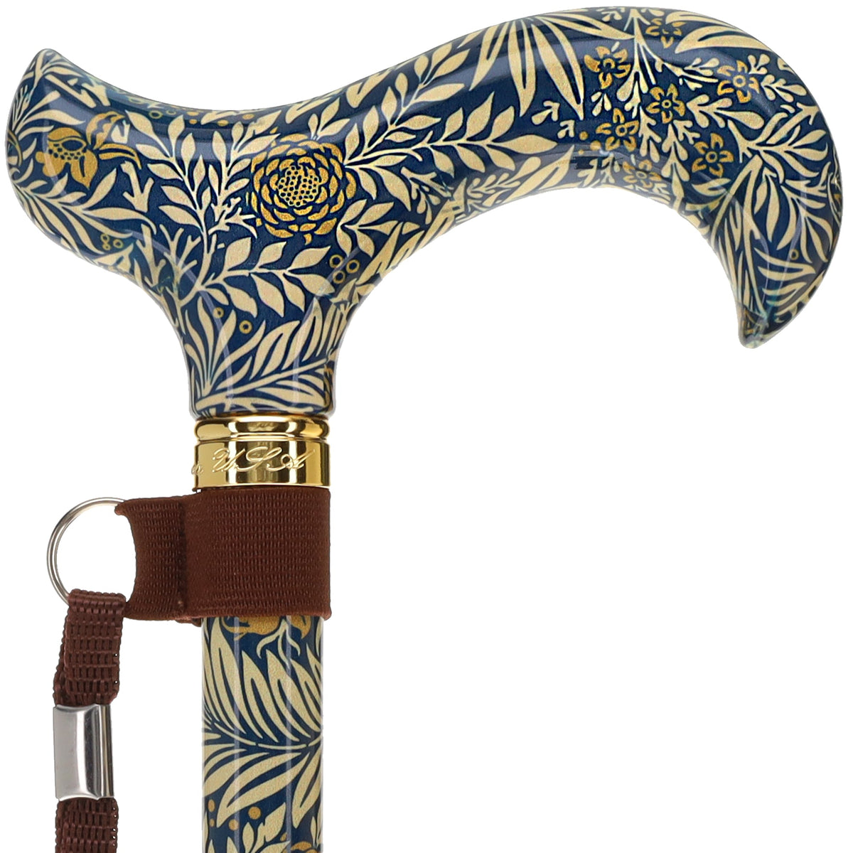 Golden Petals Folding FashionStix: Designer Foldable Derby Cane