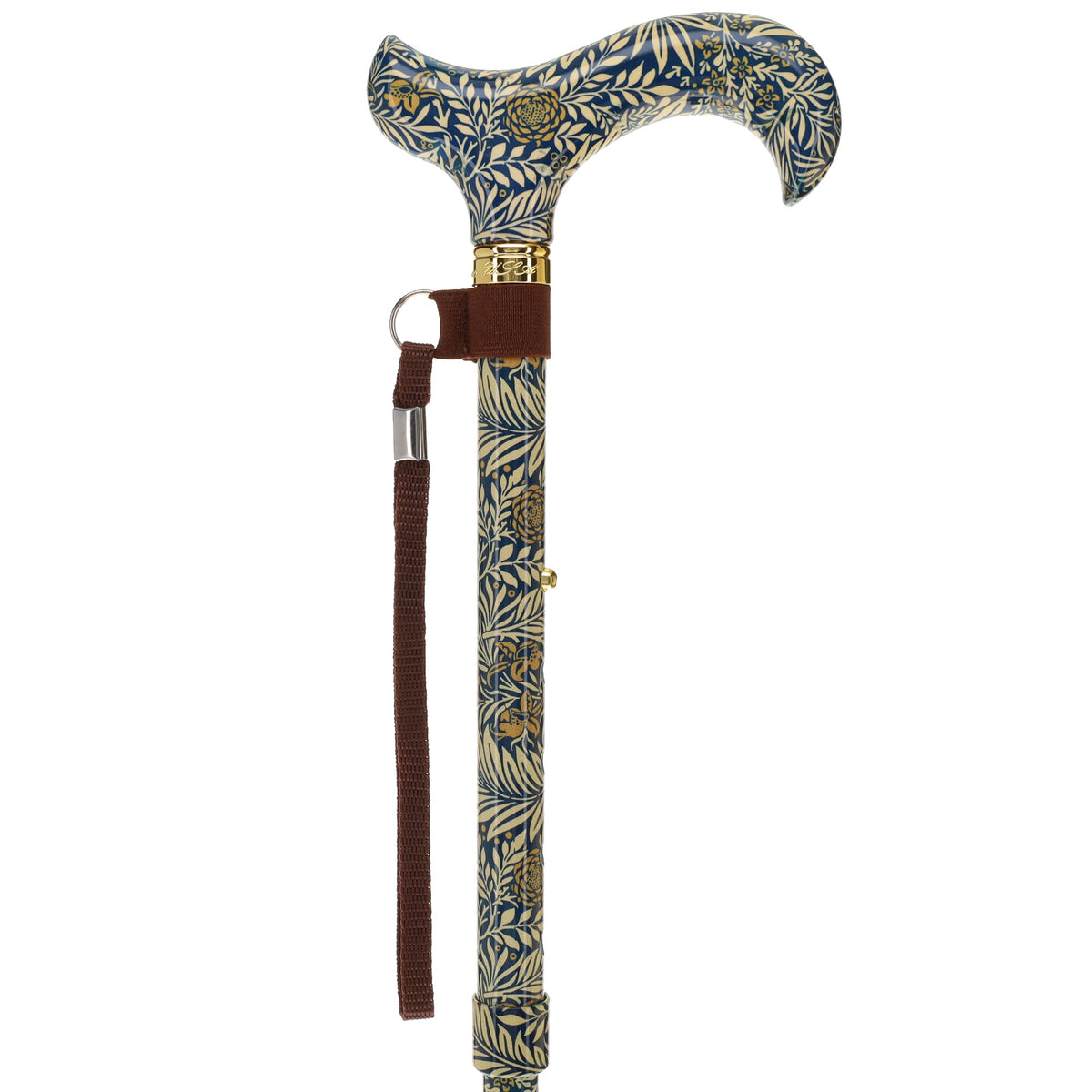Golden Petals Folding FashionStix: Designer Foldable Derby Cane