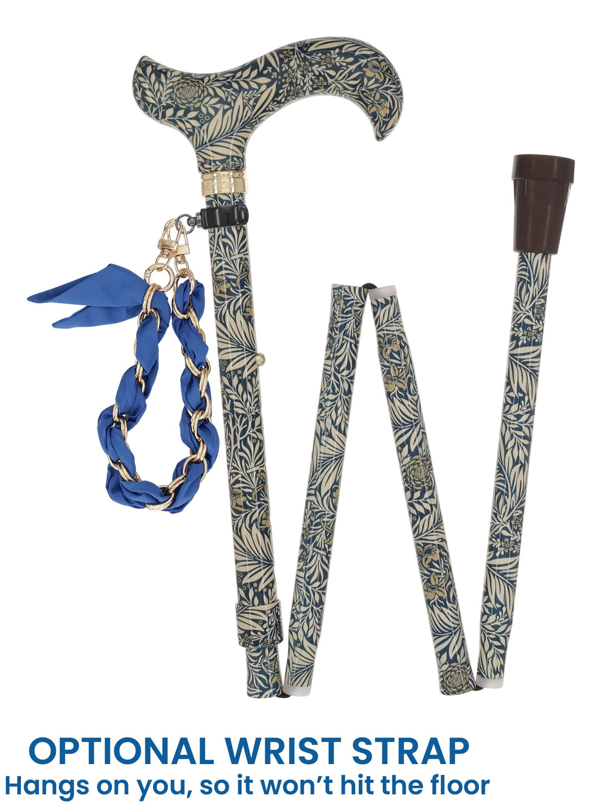 Golden Petals FashionStix: Designer Derby Cane, Adjustable