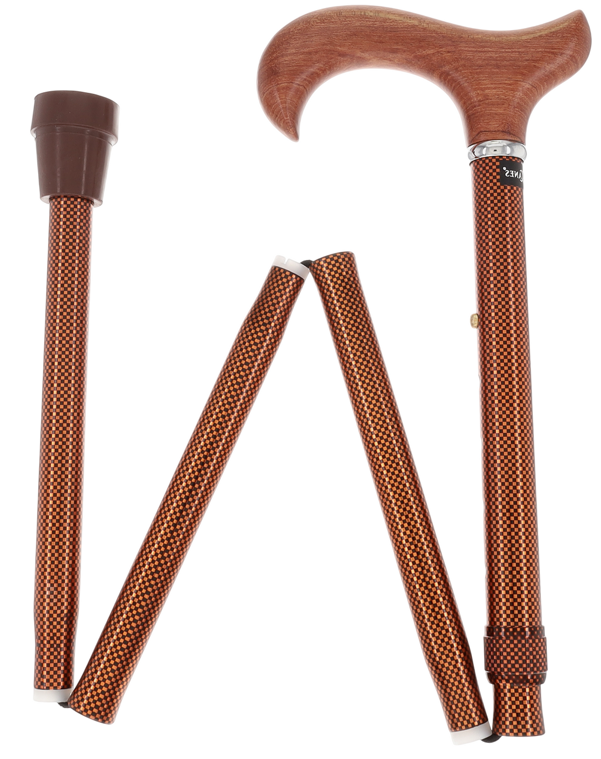 Luxury Folding Rosewood Cane, Adjustable & Collapsible