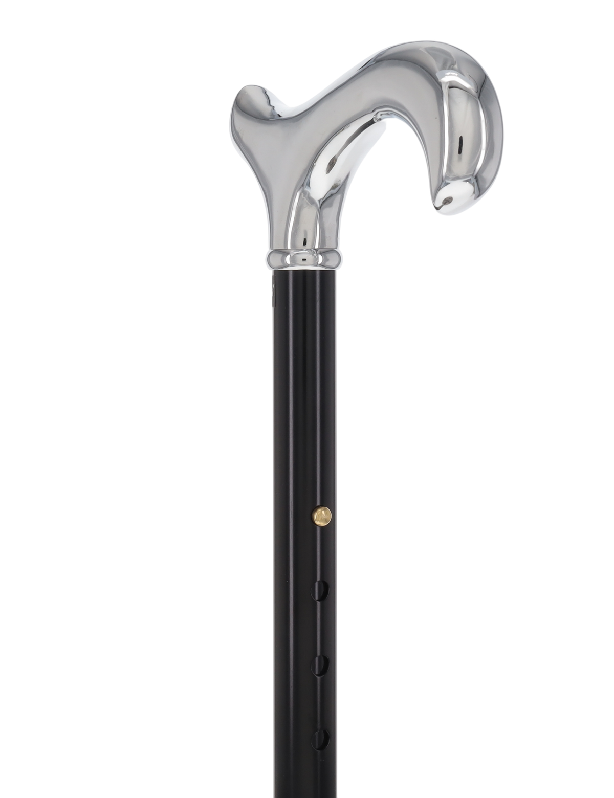 Luxury Chrome Derby Cane - Foldable, Adjustable Shaft