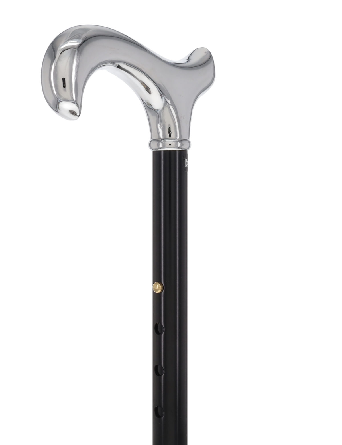 Luxury Chrome Derby Cane - Foldable, Adjustable Shaft