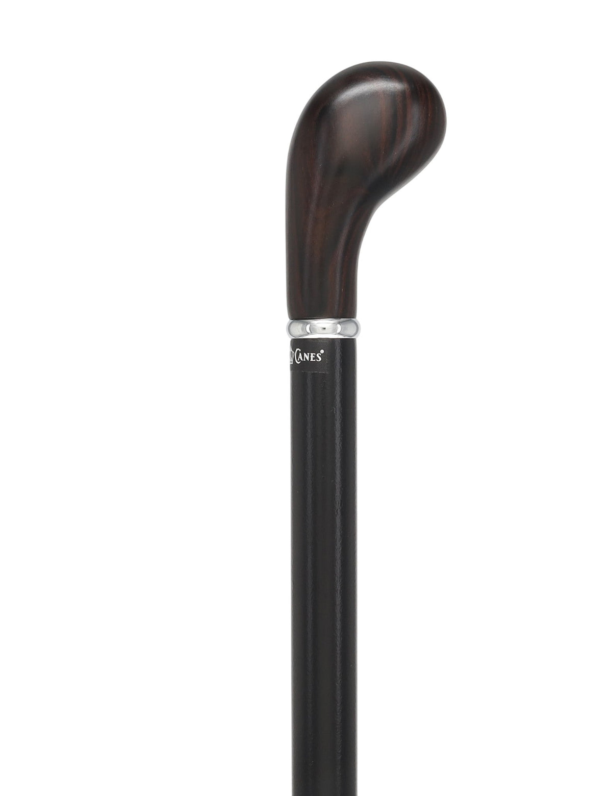 English Knob Ebony Wood Handle: Walking Stick, Beechwood Shaft