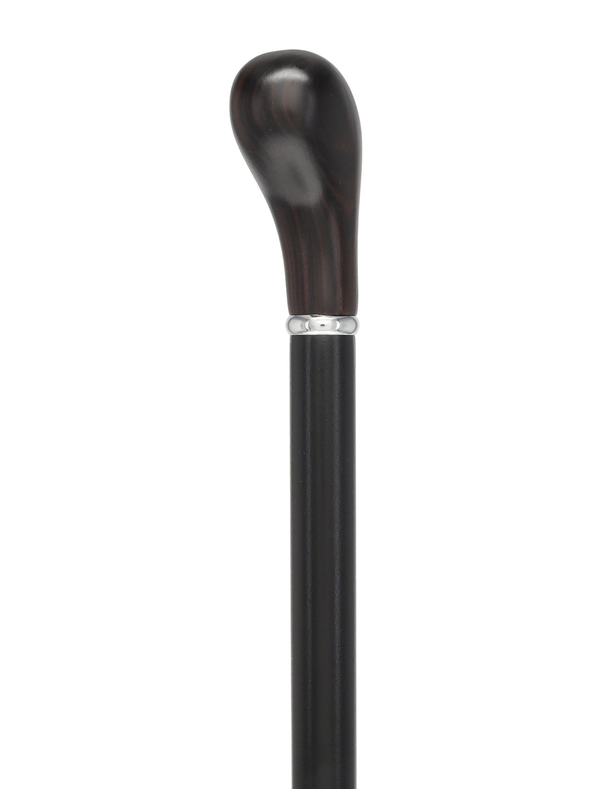 English Knob Ebony Wood Handle: Walking Stick, Beechwood Shaft