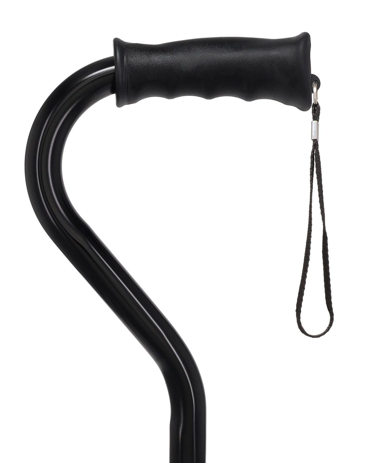 Black Aluminum Convertible Quad Base Walking Cane - Adjustable Shaft