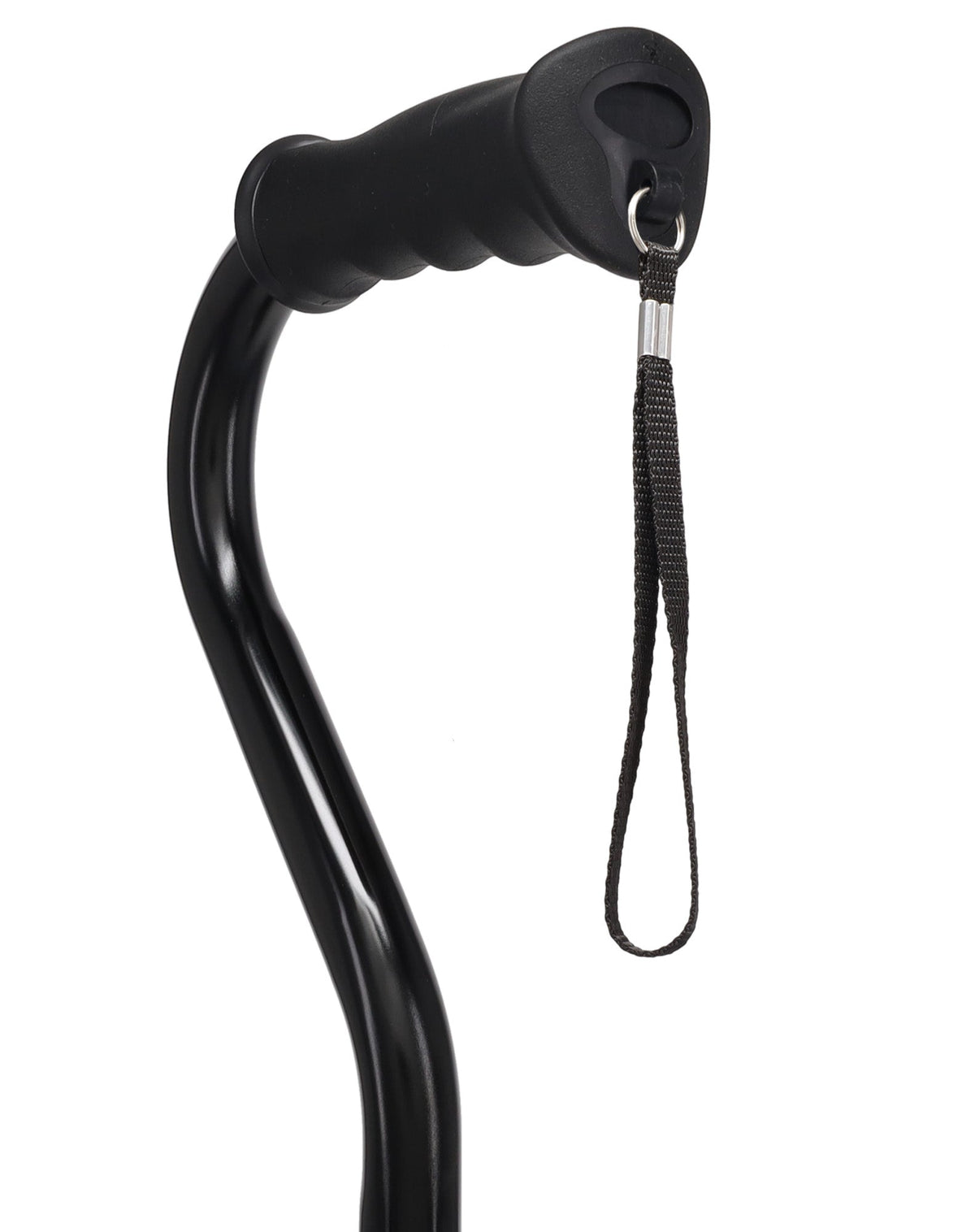 Black Aluminum Convertible Quad Base Walking Cane - Adjustable Shaft