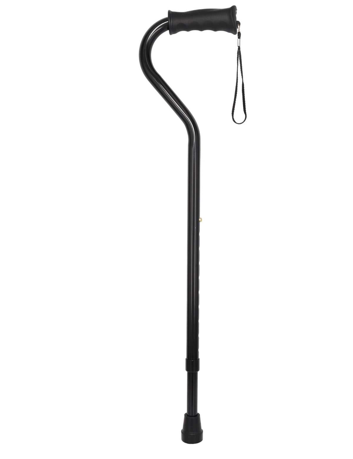 Black Aluminum Convertible Quad Base Walking Cane - Adjustable Shaft