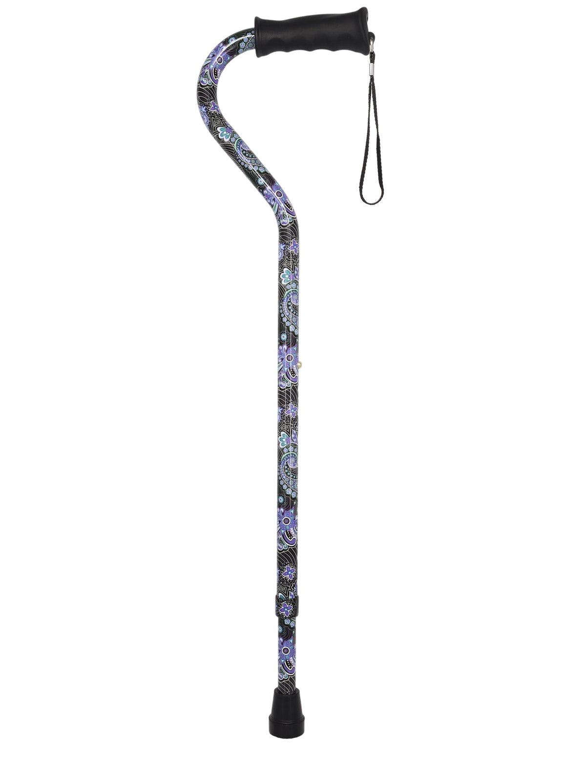 Purple Majesty Aluminum Convertible Quad Base Walking Cane - Adjustable Shaft