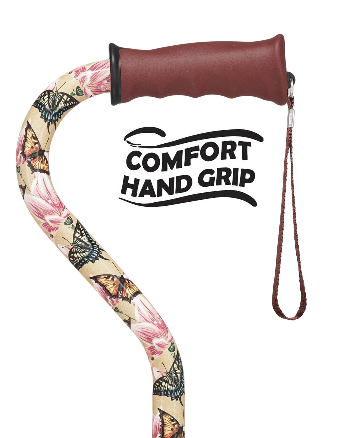 Lily & Butterfly: Adjustable Comfort Grip Offset Walking Cane