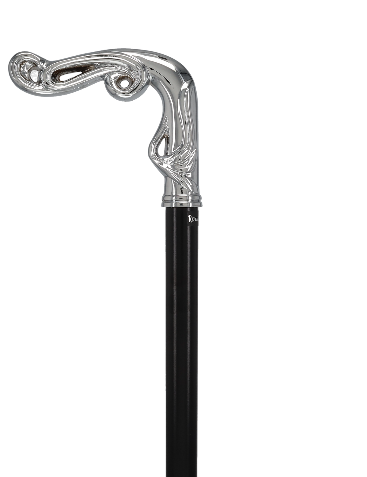 Luxury Silver Vine Design Fritz Cane - Chrome Plated