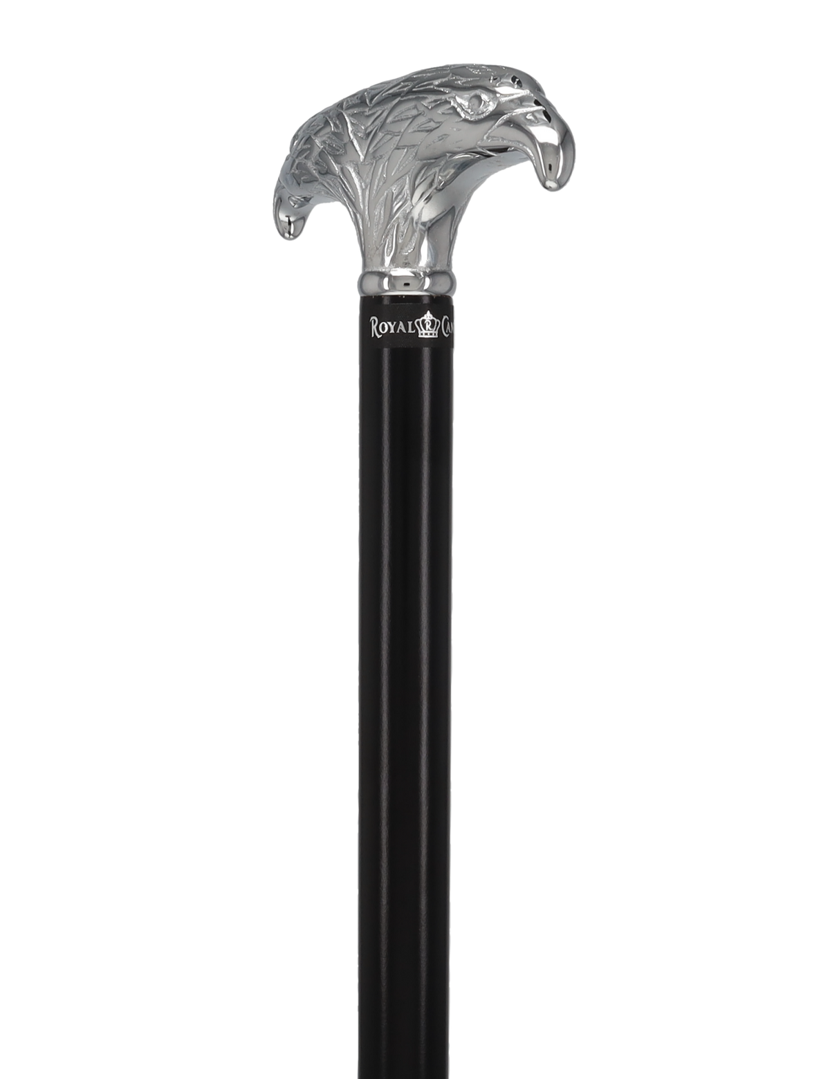 Patriotic Chrome Plated Double Eagle T-Handle Walking Cane