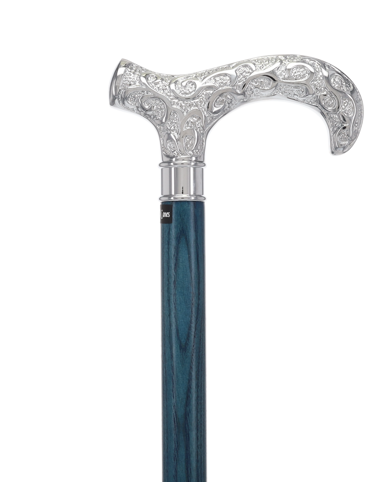 Super Strong Scrollwork Silver-Plated Handle, Blue Denim Shaft