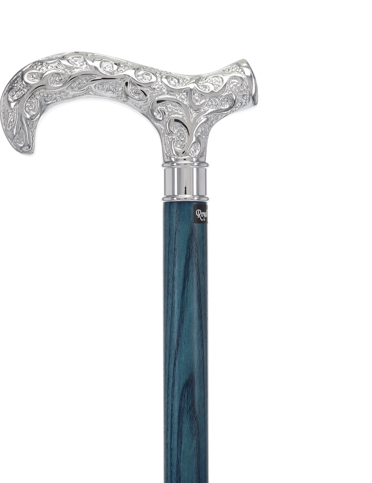 Super Strong Scrollwork Silver-Plated Handle, Blue Denim Shaft