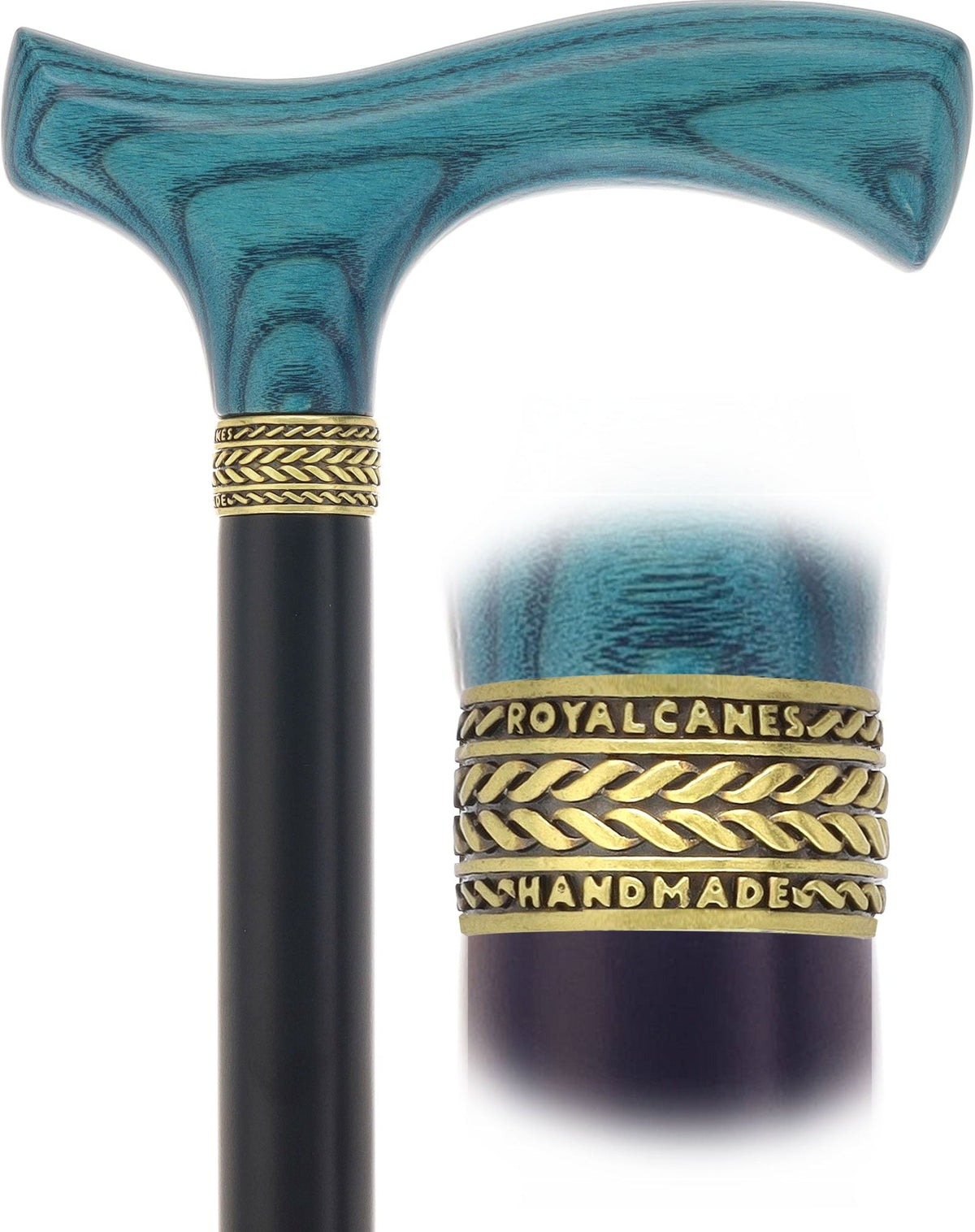 Fritz Comfort Handle - Standard Size (Blue, Black, Pewter Collar)