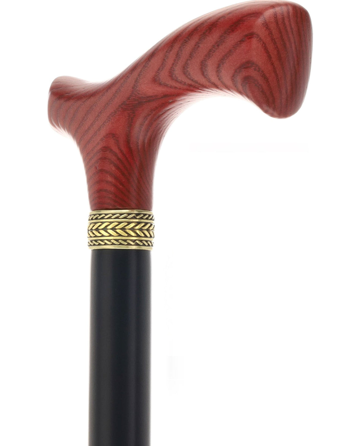 Fritz Comfort Handle - Standard Size (Mahogany, Black, Pewter Collar)
