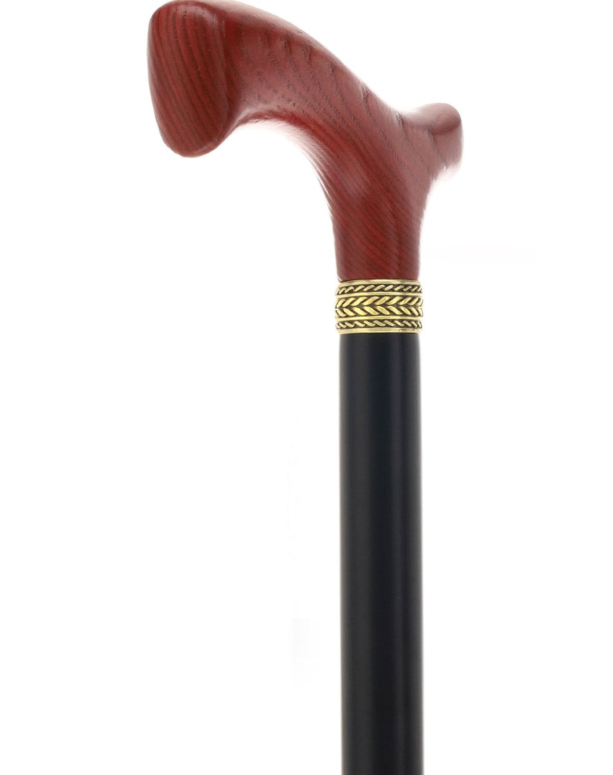 Fritz Comfort Handle - Standard Size (Mahogany, Black, Pewter Collar)