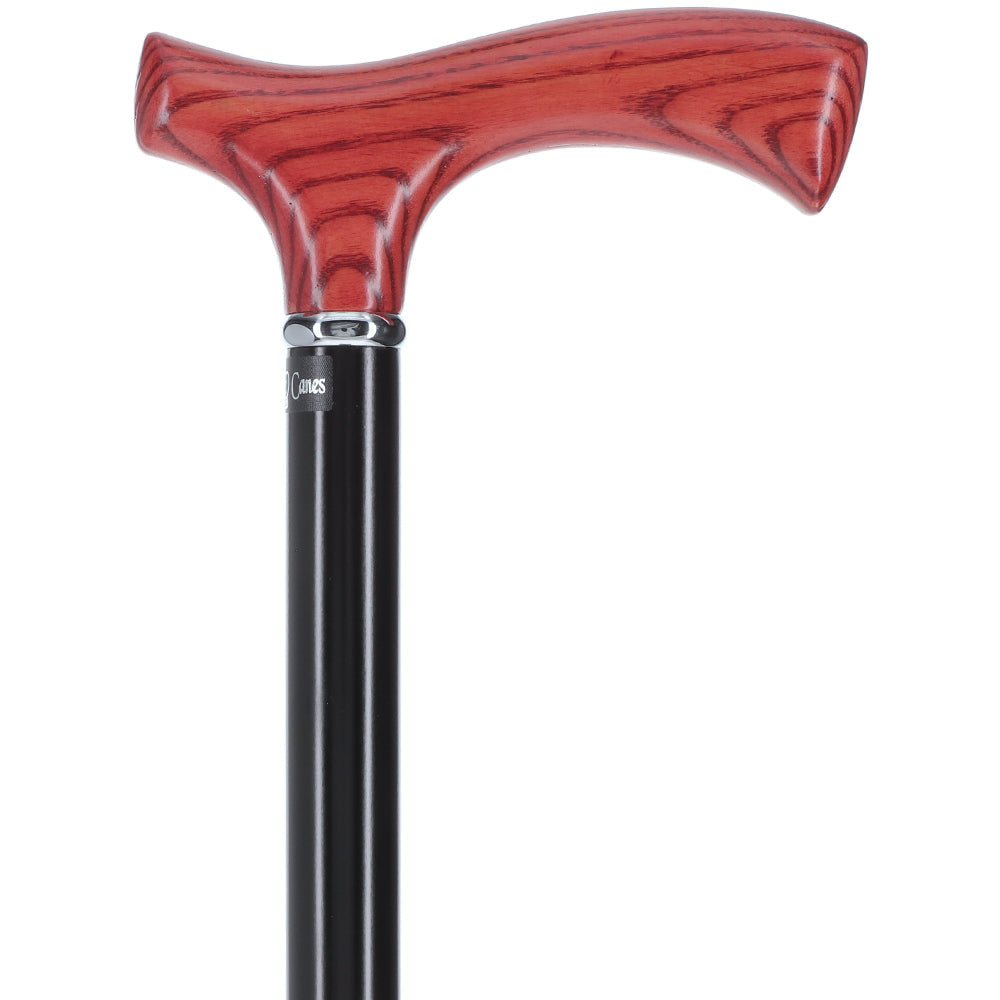Genuine Mahogany Ash Fritz Cane - Extra Stability w/ SafeTbase