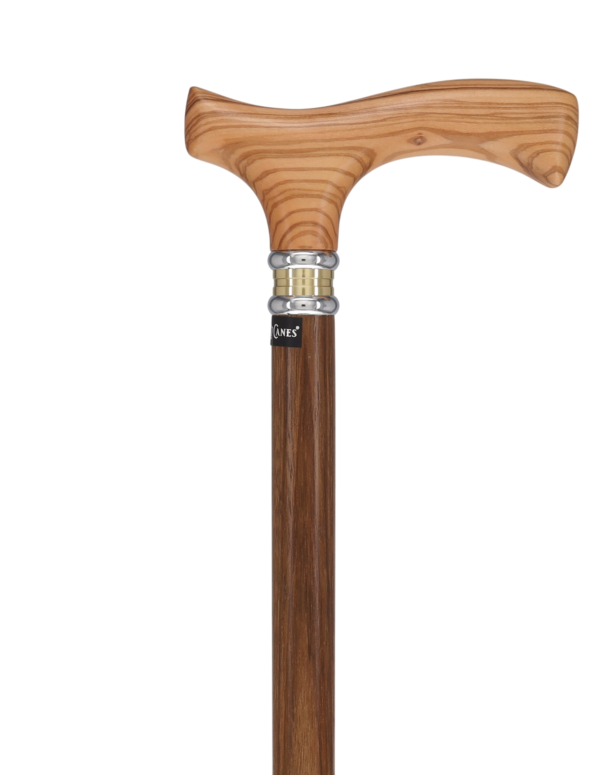 Genuine Olivewood Fritz Handle Walking Cane: Ovangkol Shaft