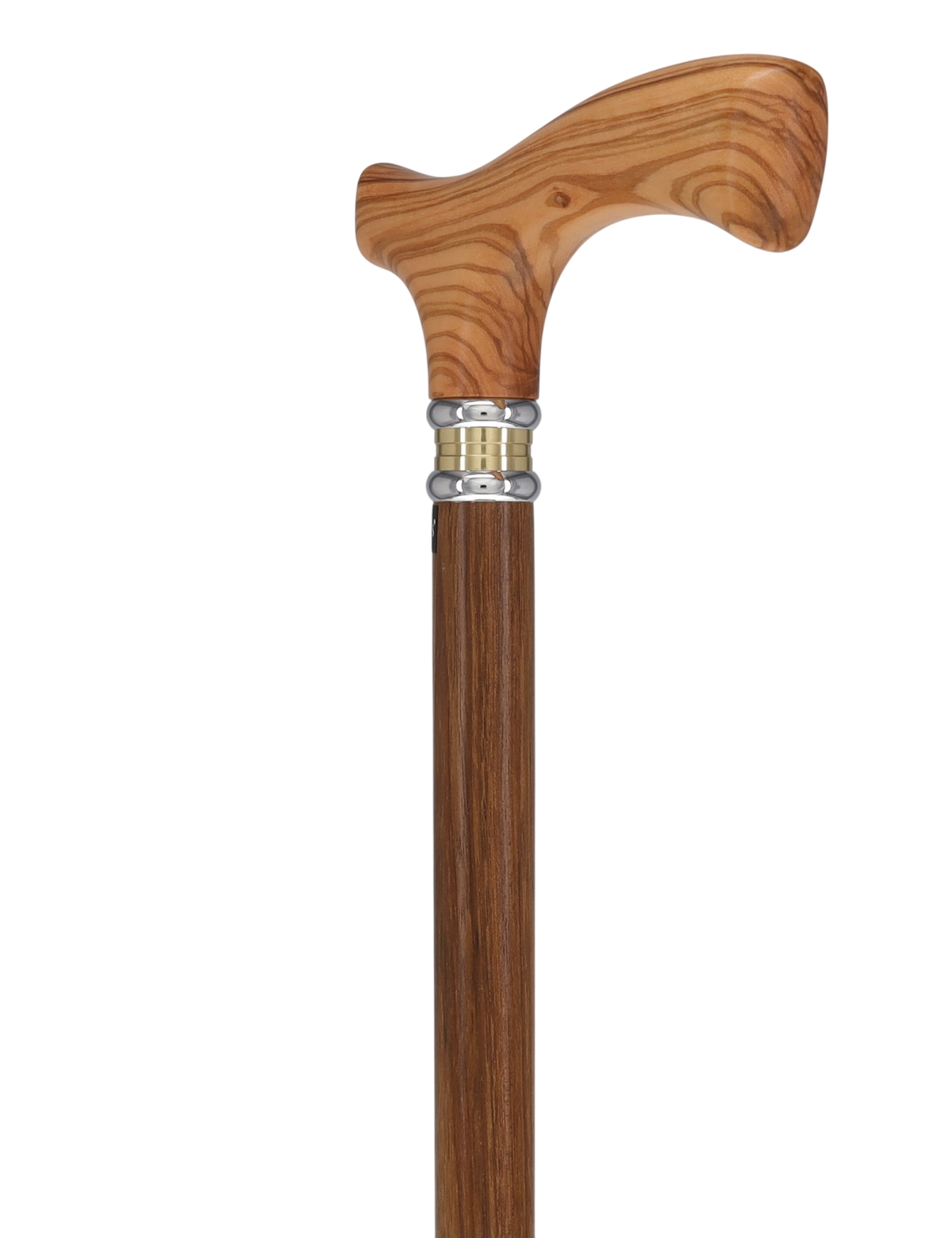Genuine Olivewood Fritz Handle Walking Cane: Ovangkol Shaft
