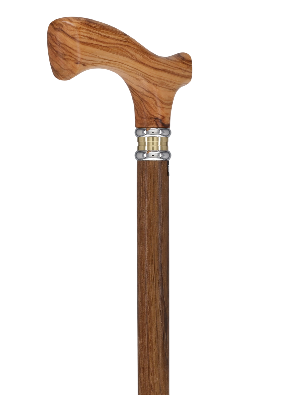 Genuine Olivewood Fritz Handle Walking Cane: Ovangkol Shaft