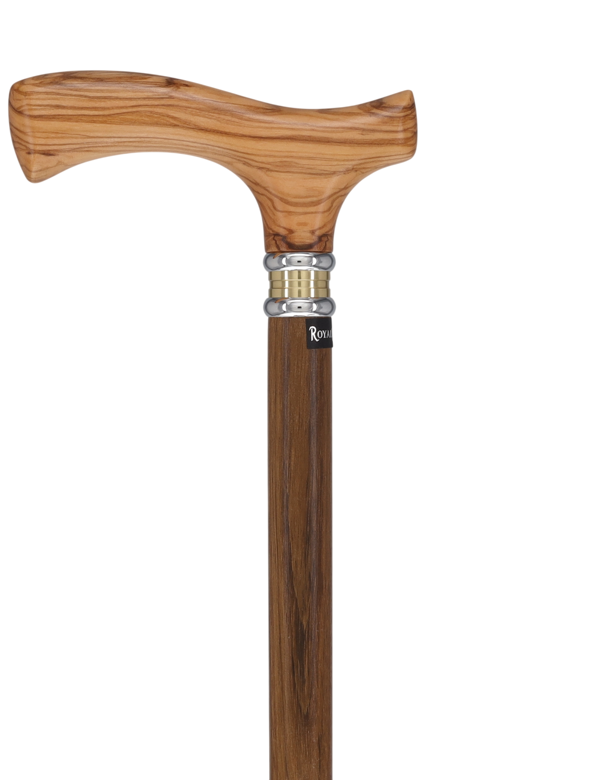 Genuine Olivewood Fritz Handle Walking Cane: Ovangkol Shaft