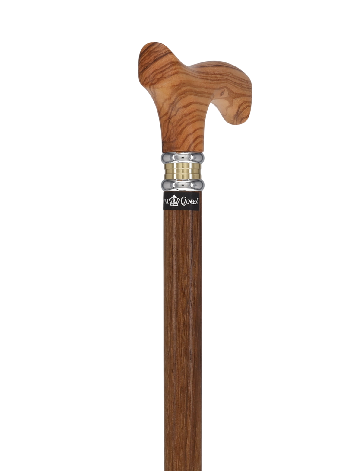 Genuine Olivewood Fritz Handle Walking Cane: Ovangkol Shaft