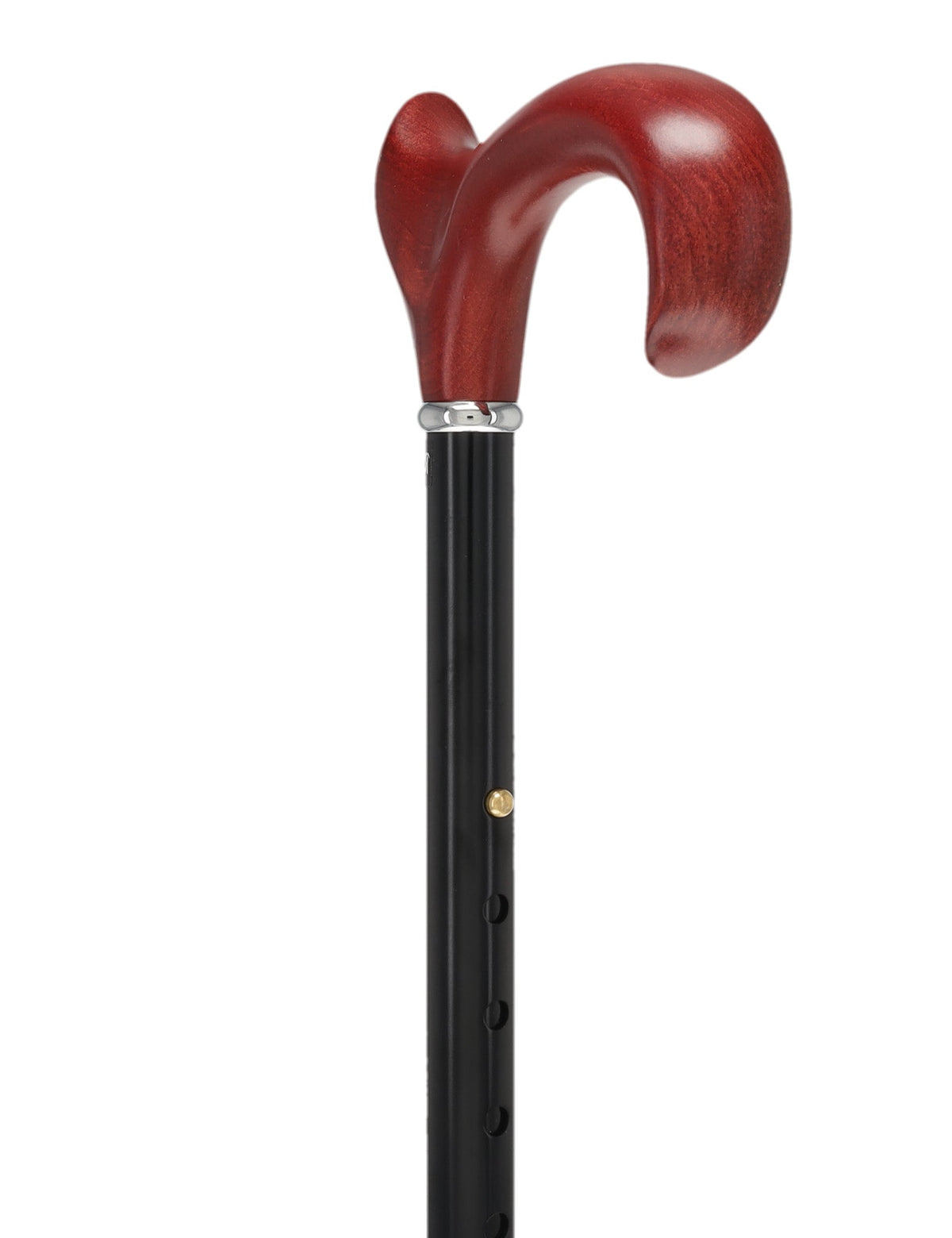 Mahogany Maple Ergonomic Cane: Folding Adjustable Black